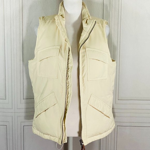Lauren Ralph Lauren Cream Off White Down Vest Petite Medium - Picture 1 of 7